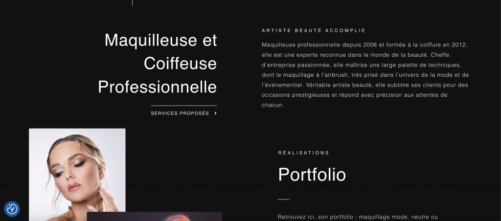 Site internet Jessica Nadal pour In-Pulse