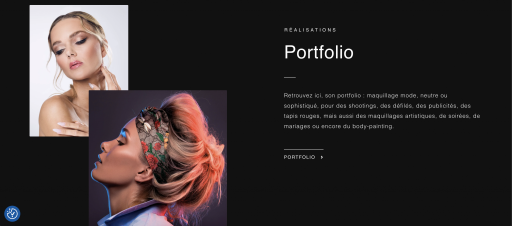 Site internet Jessica Nadal pour In-Pulse Agency
